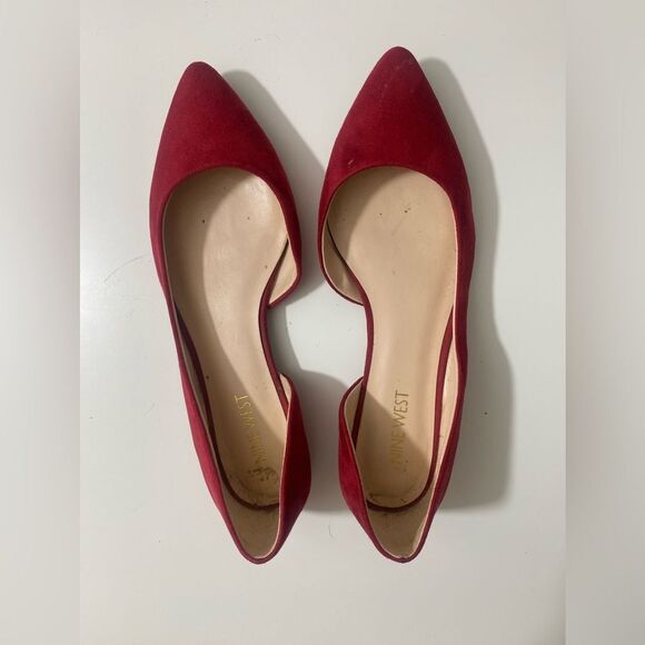 Red Suede Flats - Picture 5 of 9